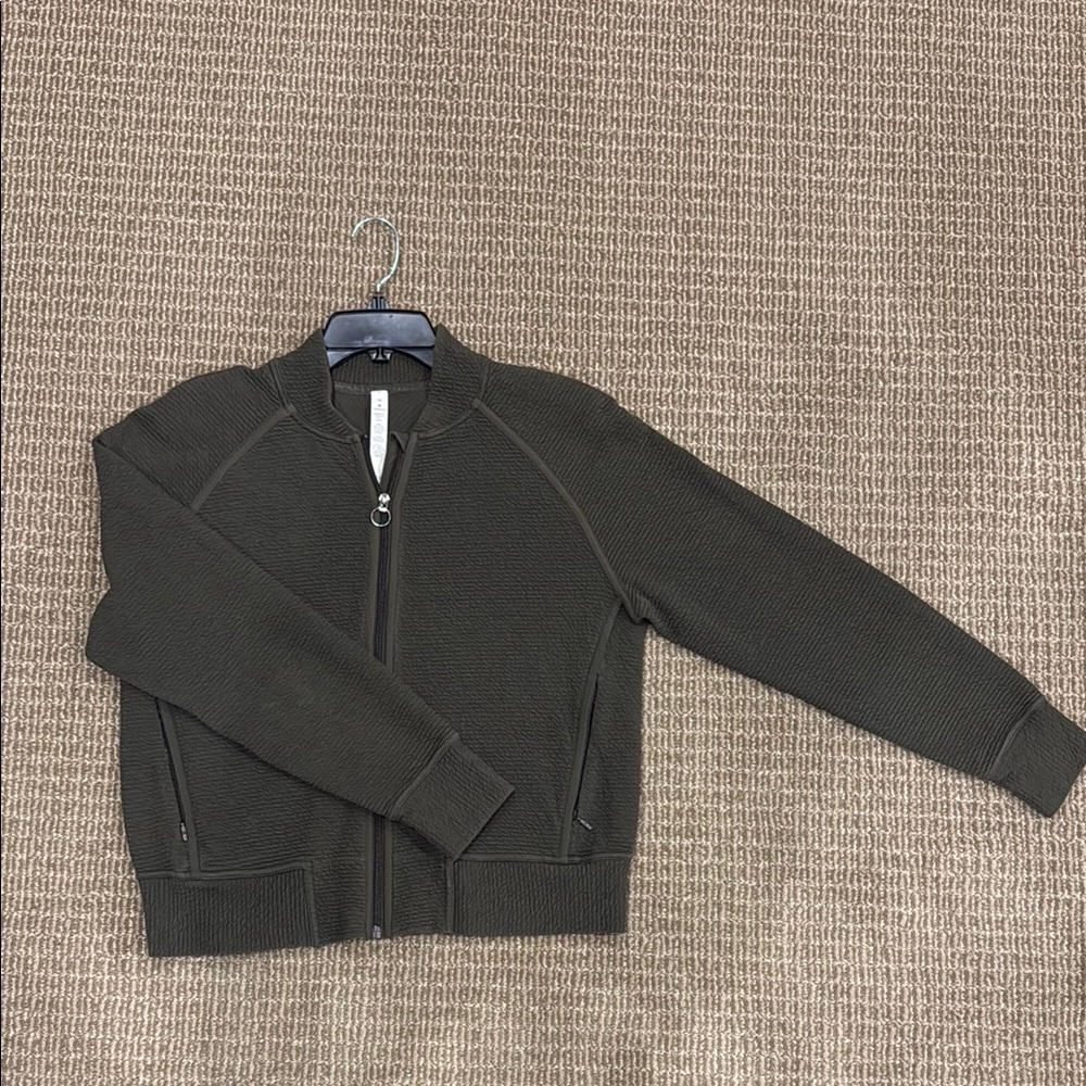 LuluLemon Olive Green Bomber Jacket. Women’s size 10.